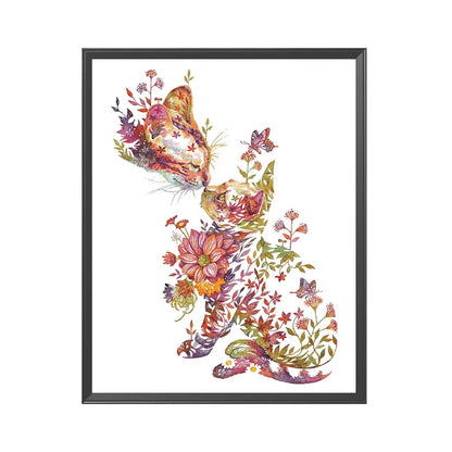 Cat And Butterfly | Diamond Painting