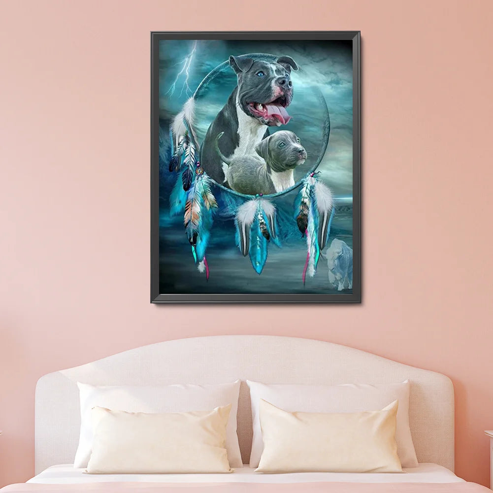 Dreamcatcher Dog Pit Bull | Diamond Painting