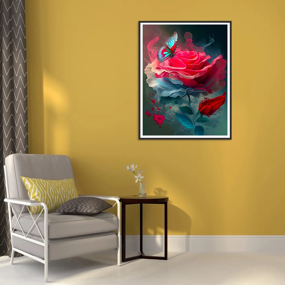 Rose Butterfly | Diamond Painting