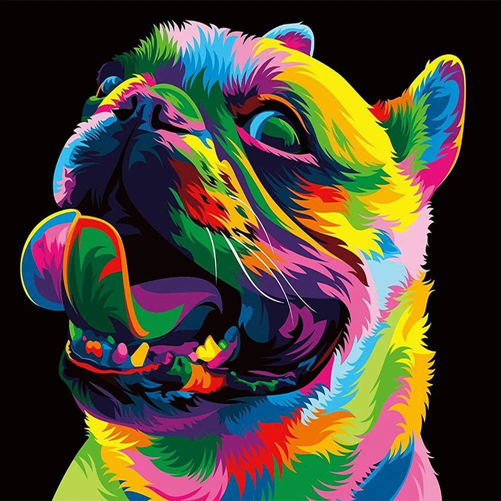 Colorful Dog French Bulldog | Diamond Painting