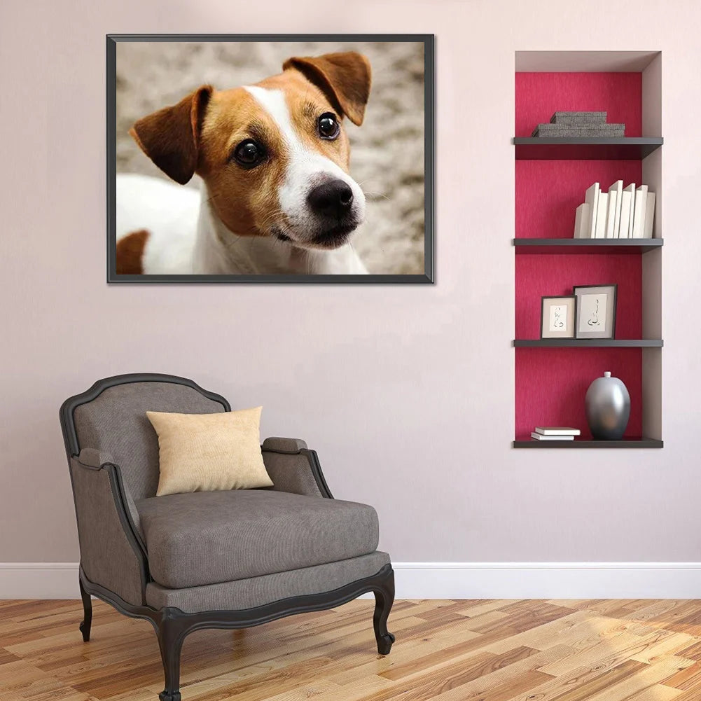 Cute Dog Jack Russell | Diamond Painting