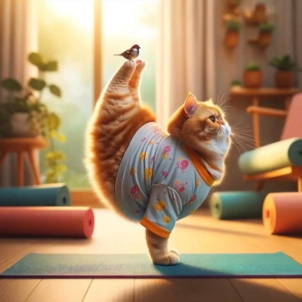 Cats Doing Yoga | Diamond Painting