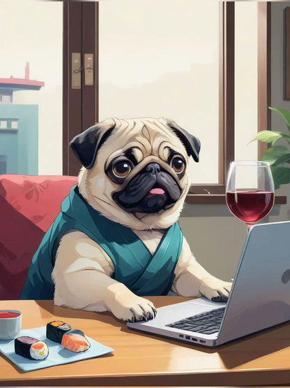 Dog Pug | Diamond Painting