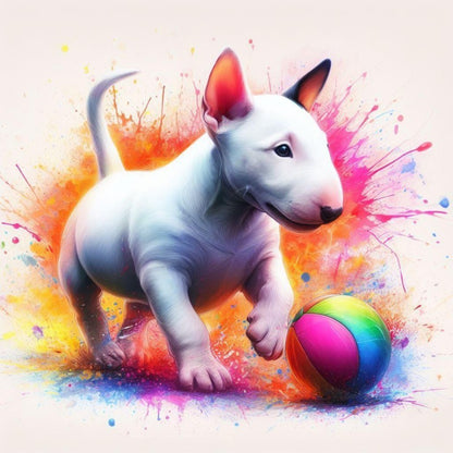 English Bull Terrier Dog | Diamond Painting
