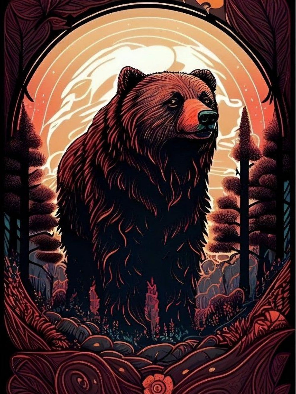 Brown Bear | Diamond Painting