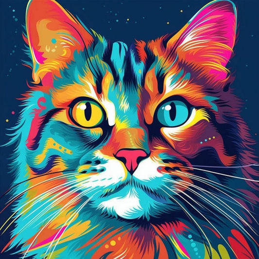 Colorful Cat | Diamond Painting