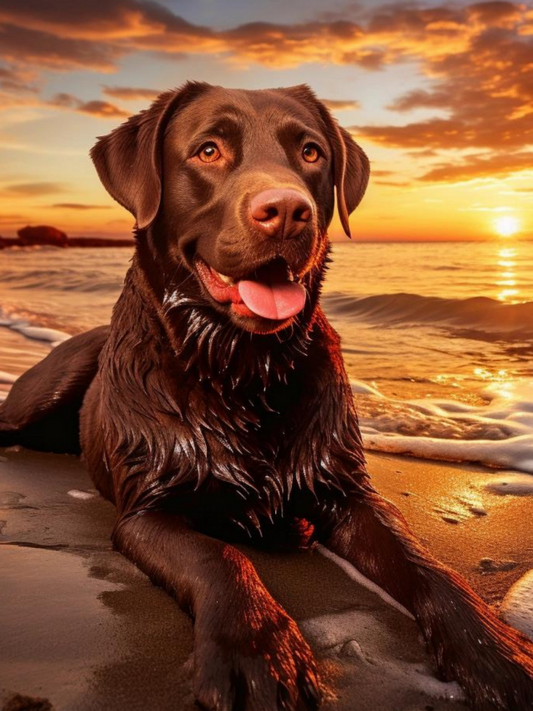 Chocolate Labrador Dog | Diamond Painting