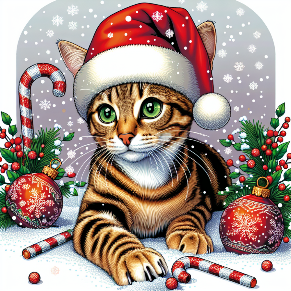 Christmas cat | Diamond Painting