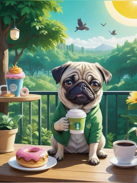 Dog Pug | Diamond Painting