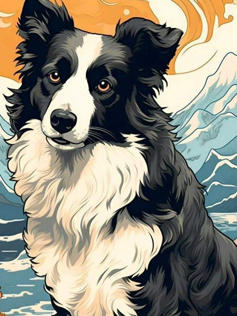 Dog Border Collie | Diamond Painting