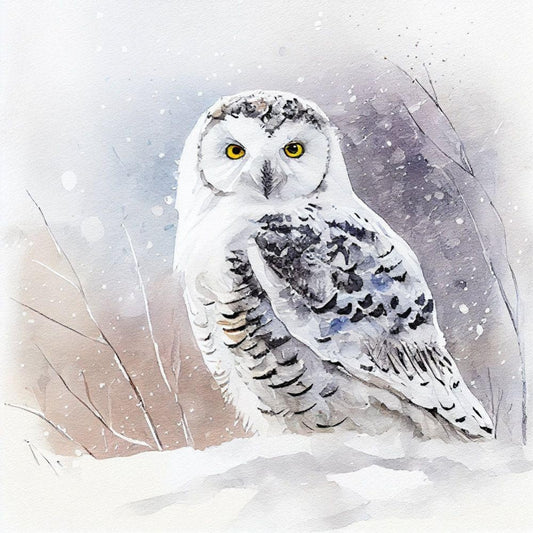 Snowy owl (White Owl) | Diamond Painting