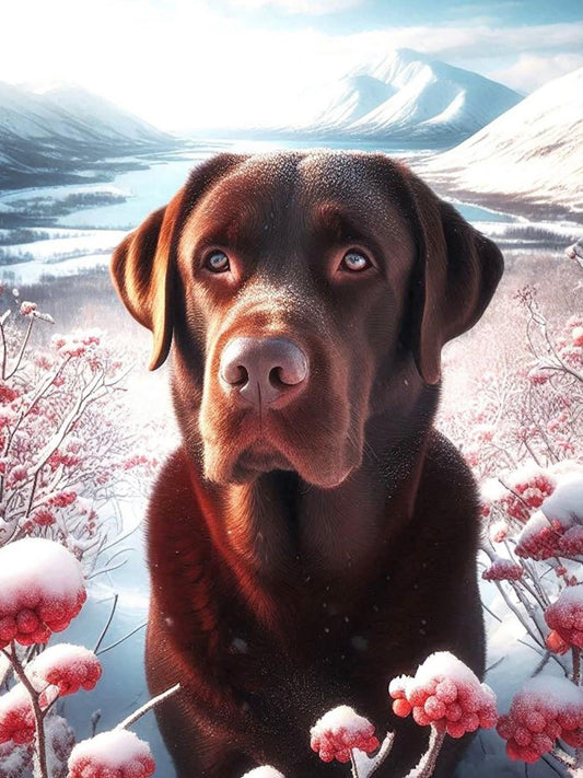 Chocolate Labrador Dog | Diamond Painting