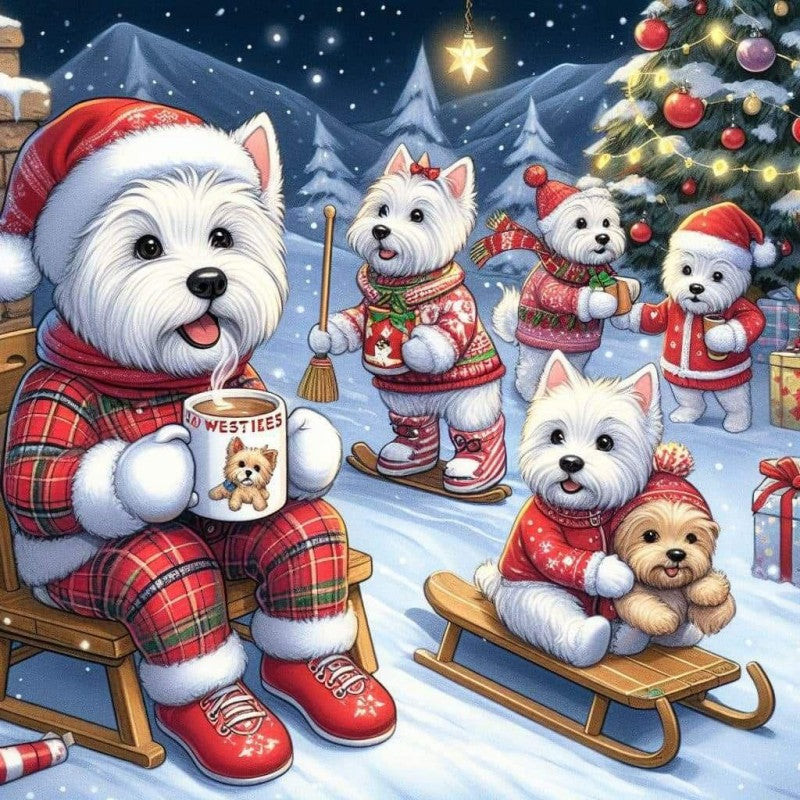 Christmas Dog | Diamond Painting