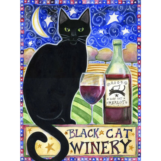 Black Cat | Cross Stitch Embroidery