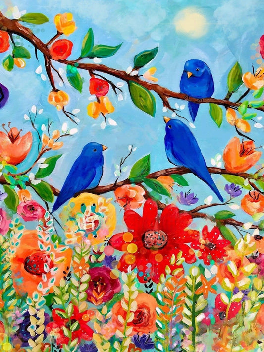 Birds and Flowers | Diamond Painting