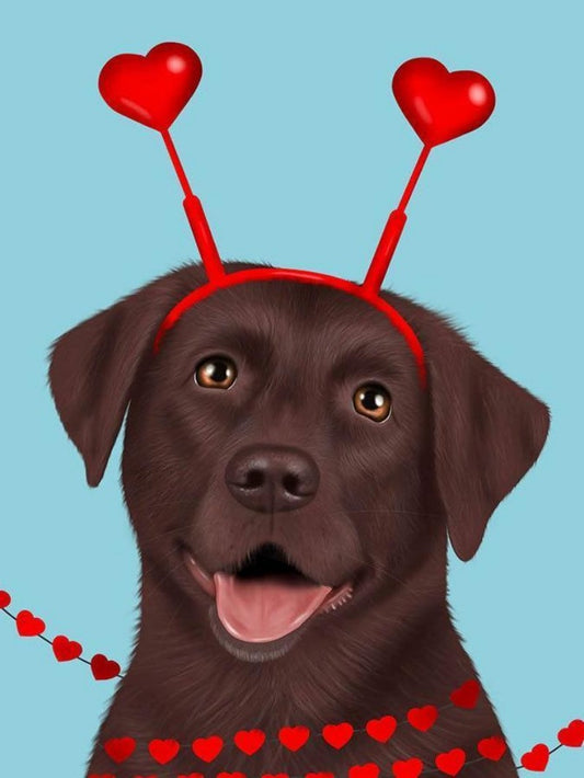 Chocolate Labrador Dog | Diamond Painting