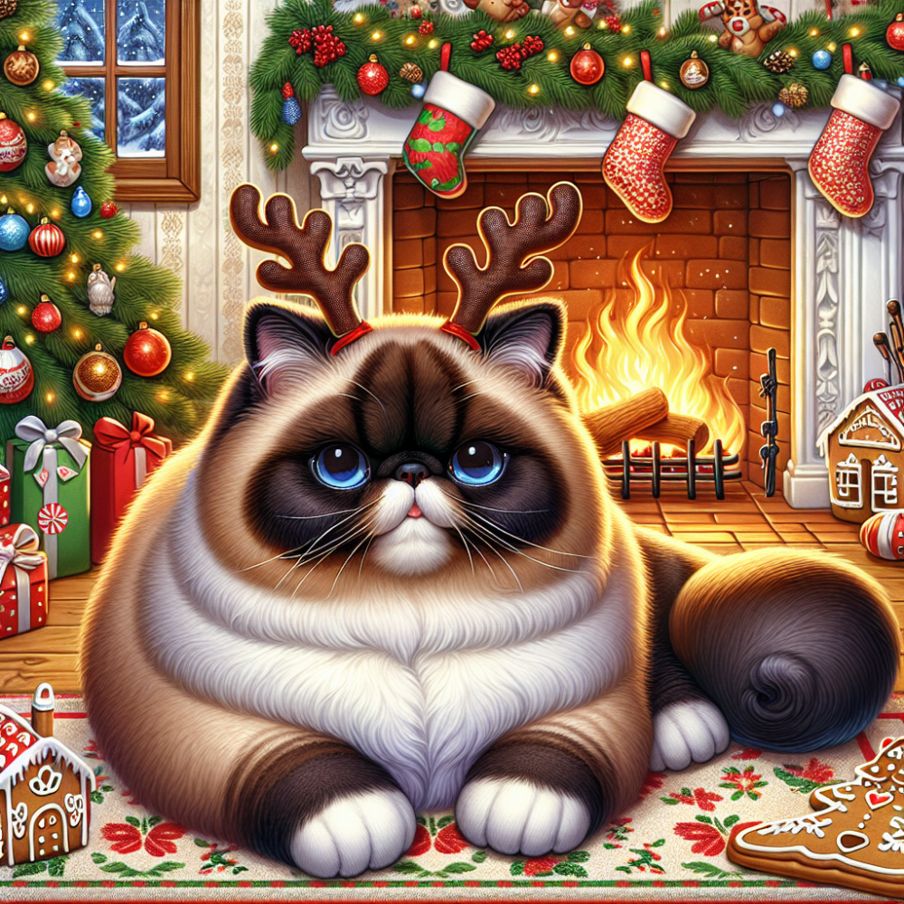 Christmas cat | Diamond Painting