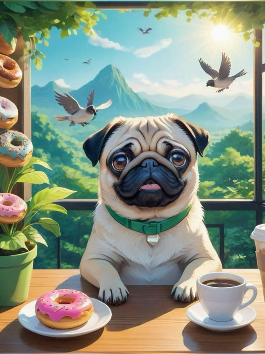 Dog Pug | Diamond Painting