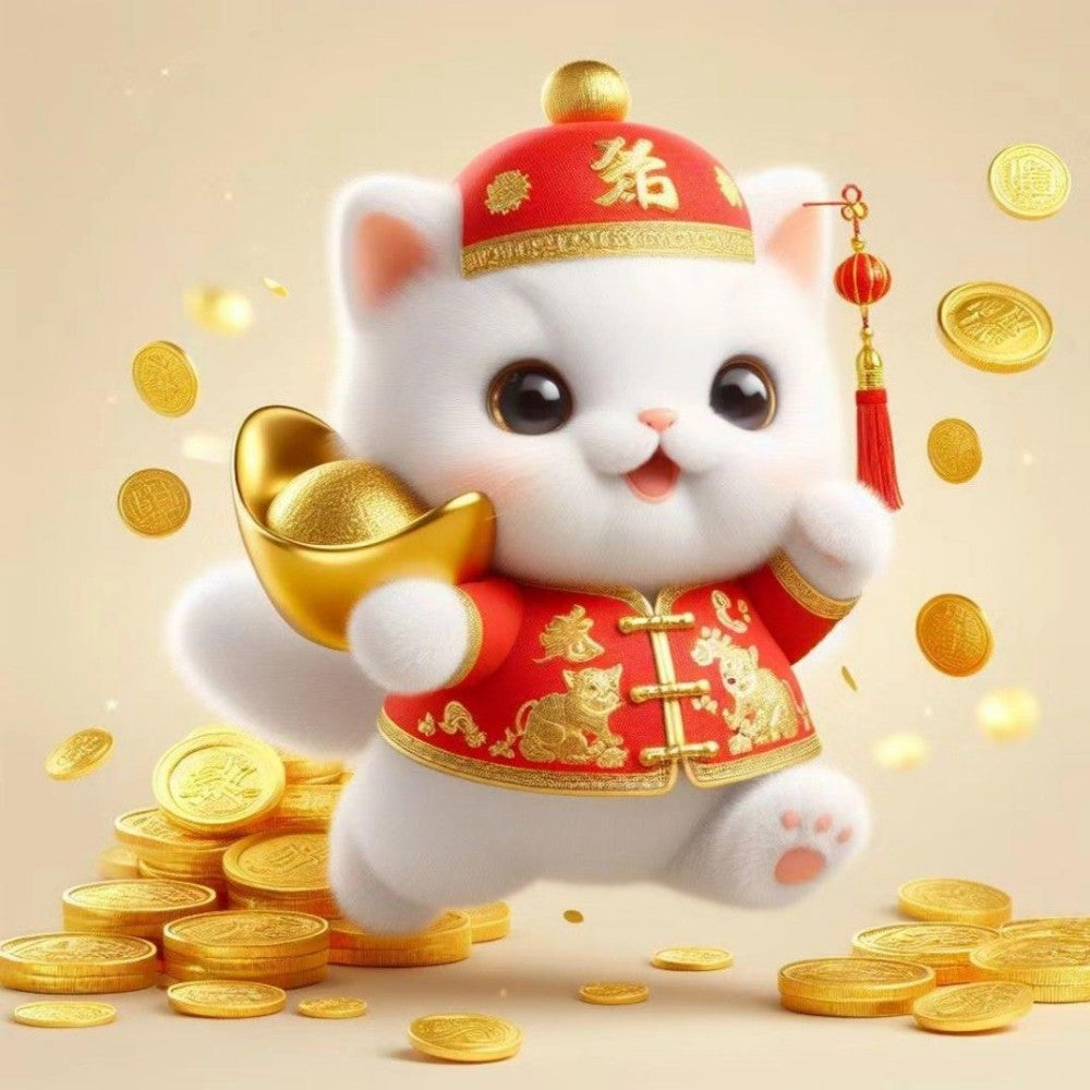 Bell Lucky Cat | Diamond Painting