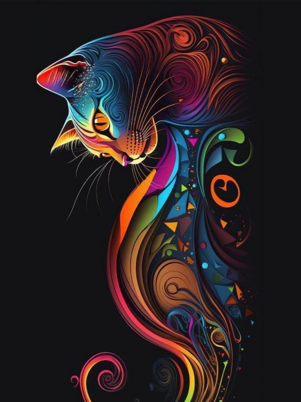 Colorful Cat | Diamond Painting