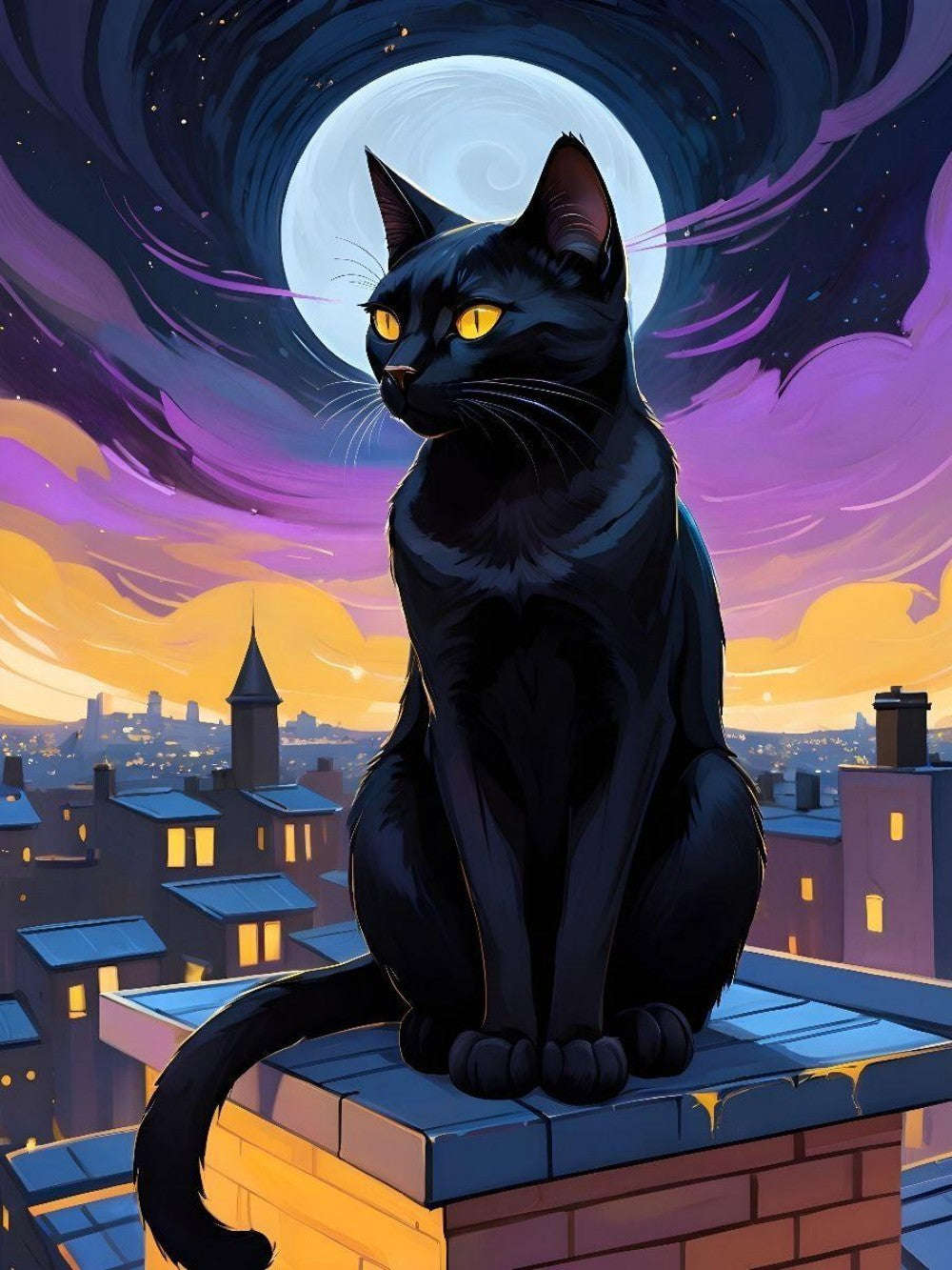 Midnight Cat | Diamond Painting