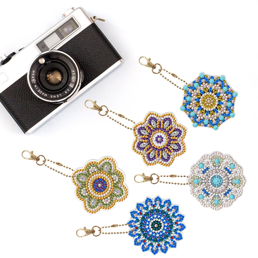 Diy 5pcs/set  Diamond Painting Keychain