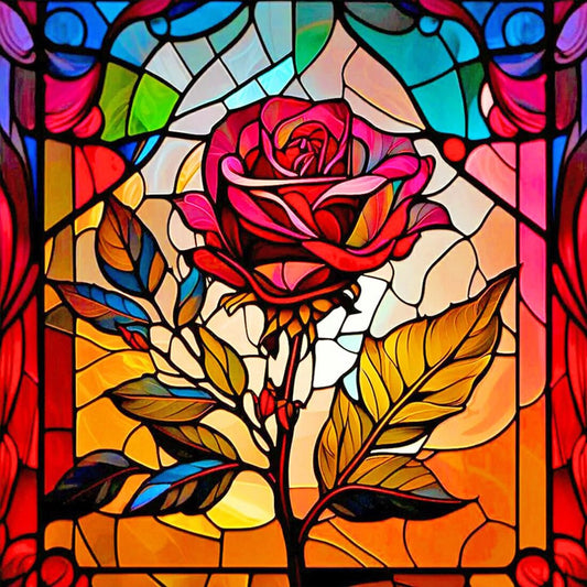 Glass Stained Flowers | Diamond Painting