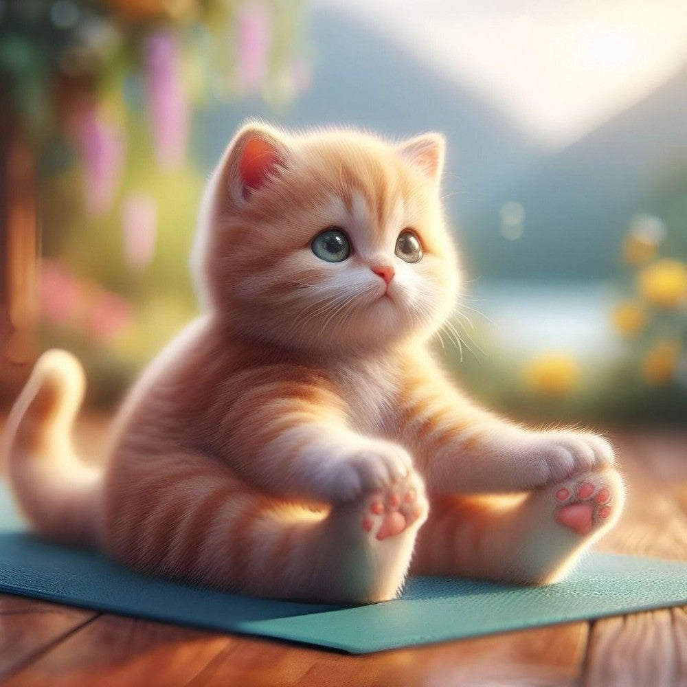 Cats Doing Yoga | Diamond Painting