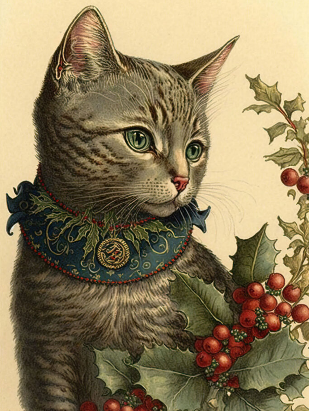 Christmas cat | Diamond Painting