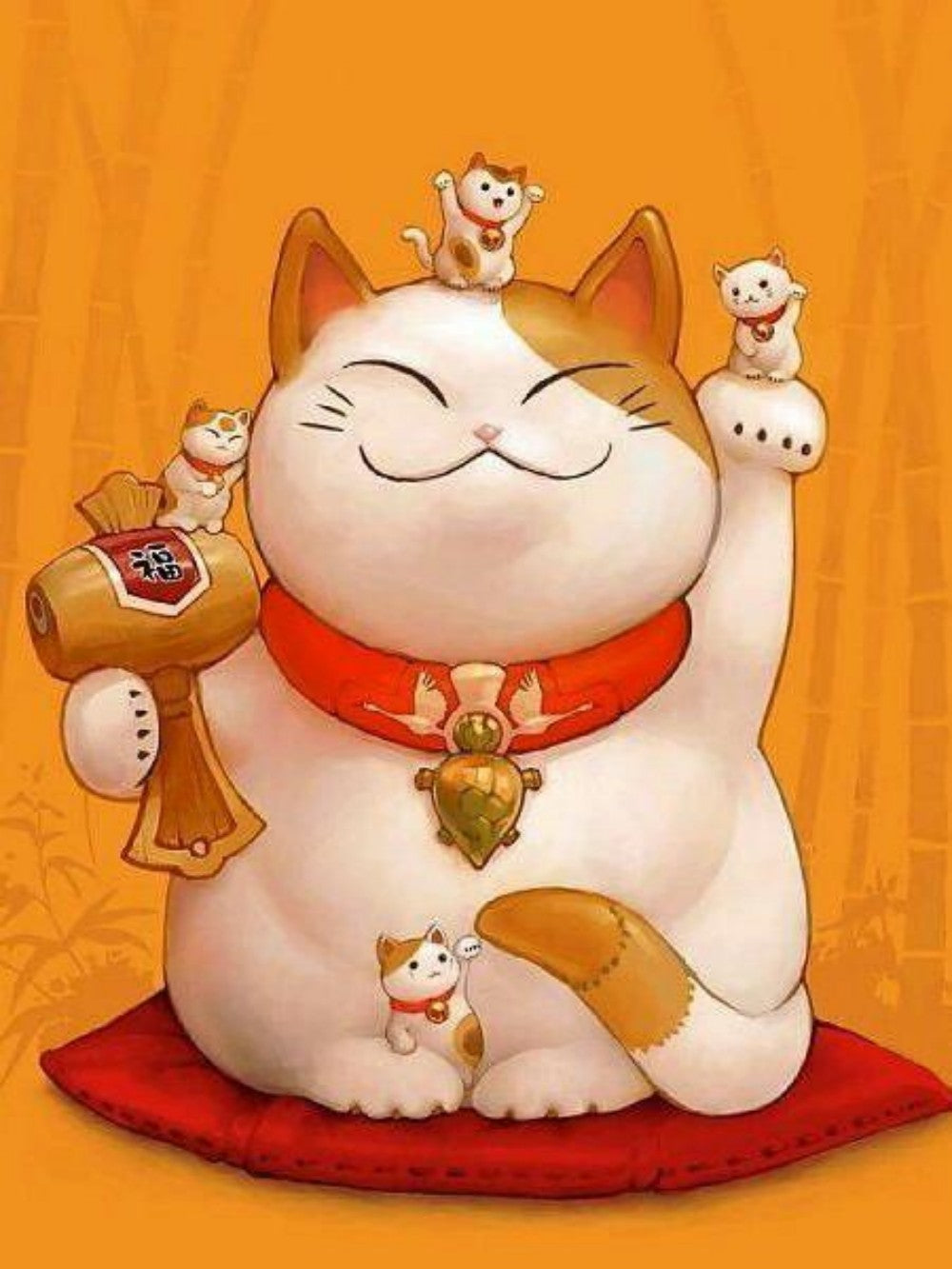 Bell Lucky Cat | Diamond Painting