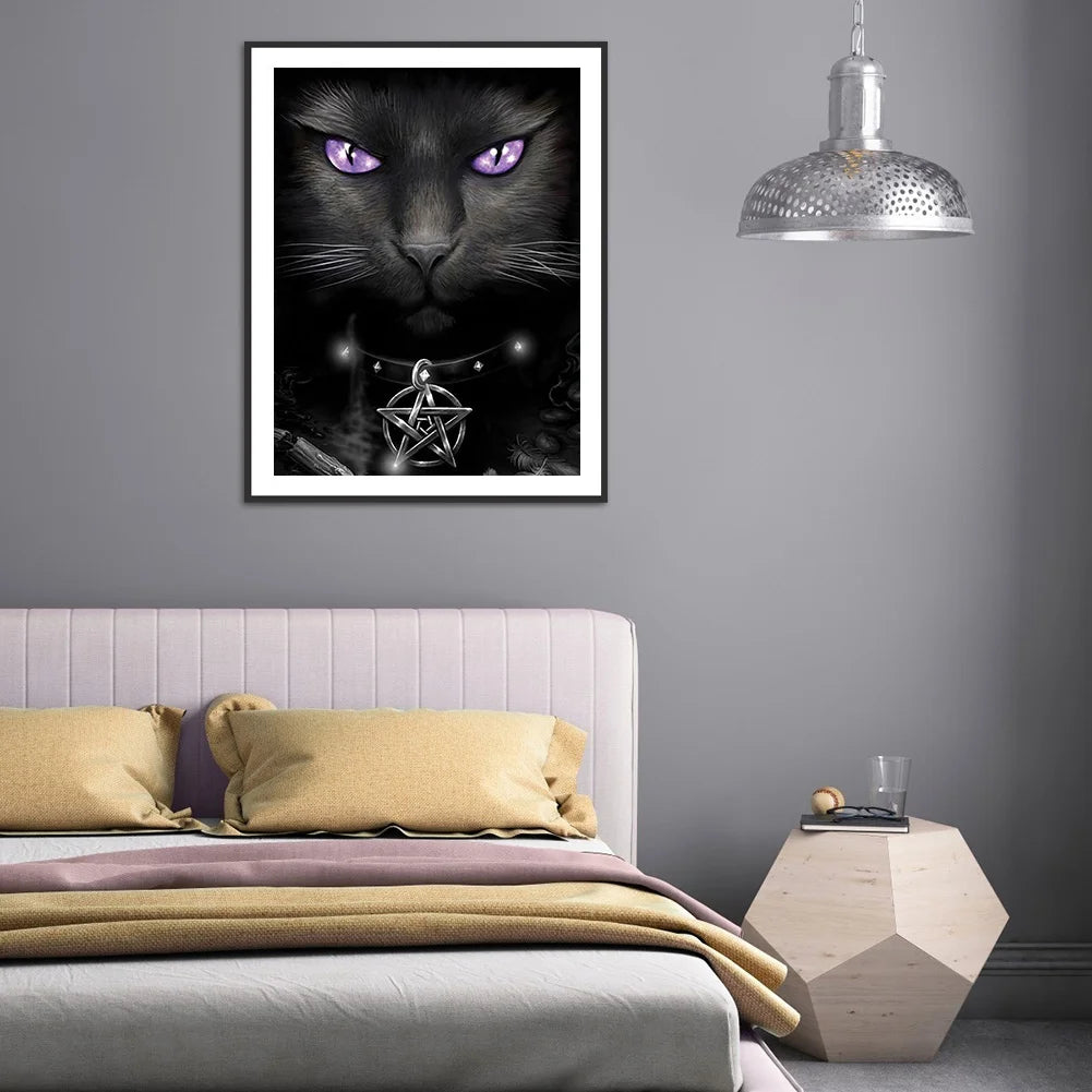 Black Midnight Cat | Diamond Painting