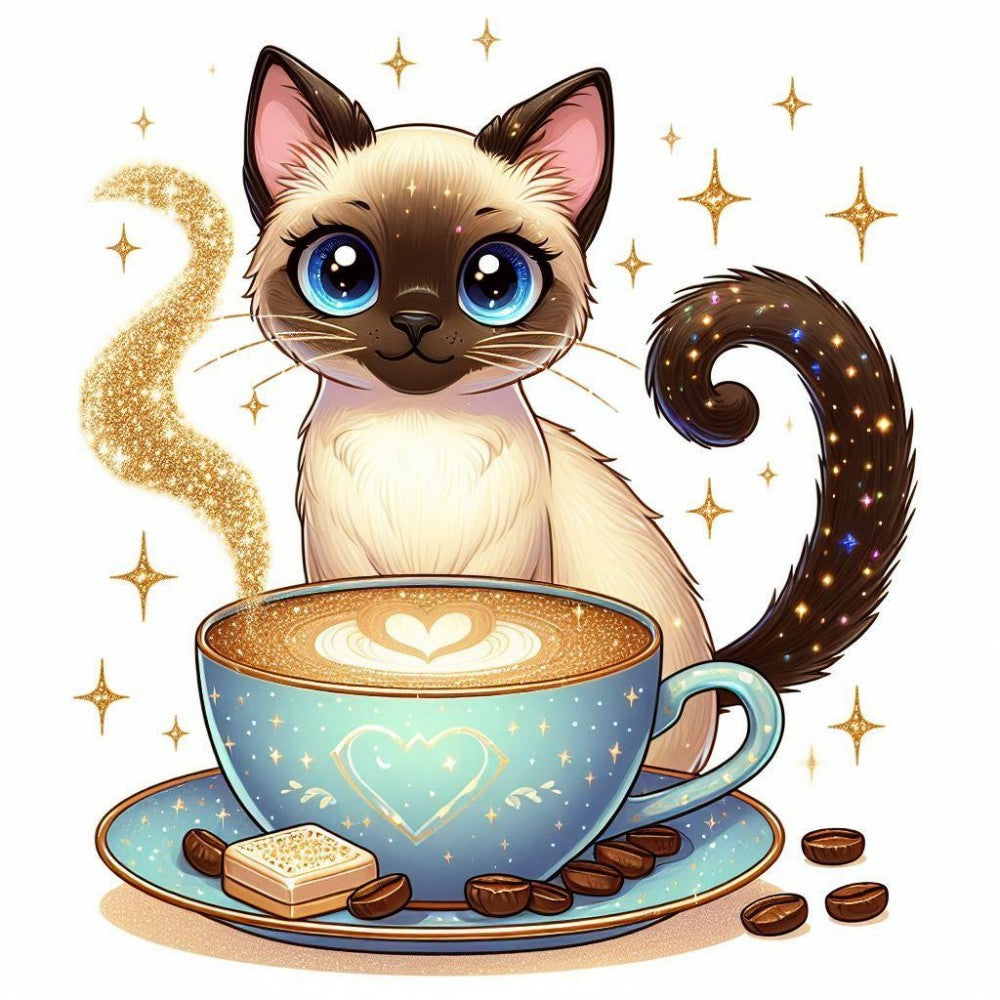 Cat Cafe Coffee | Diamond Painting