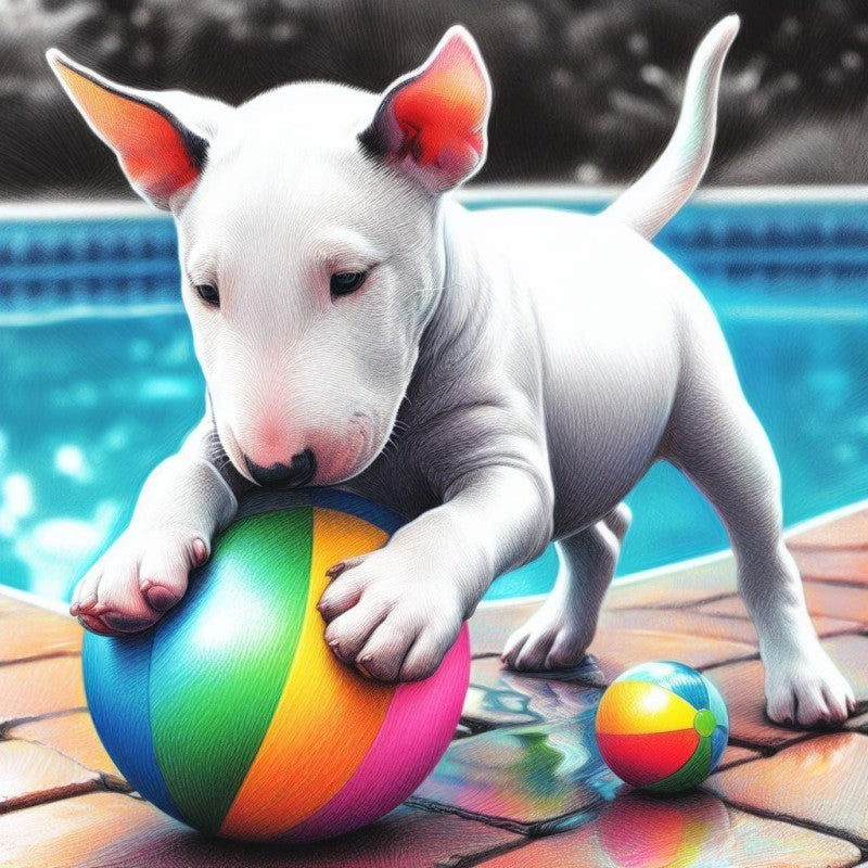 English Bull Terrier Dog | Diamond Painting