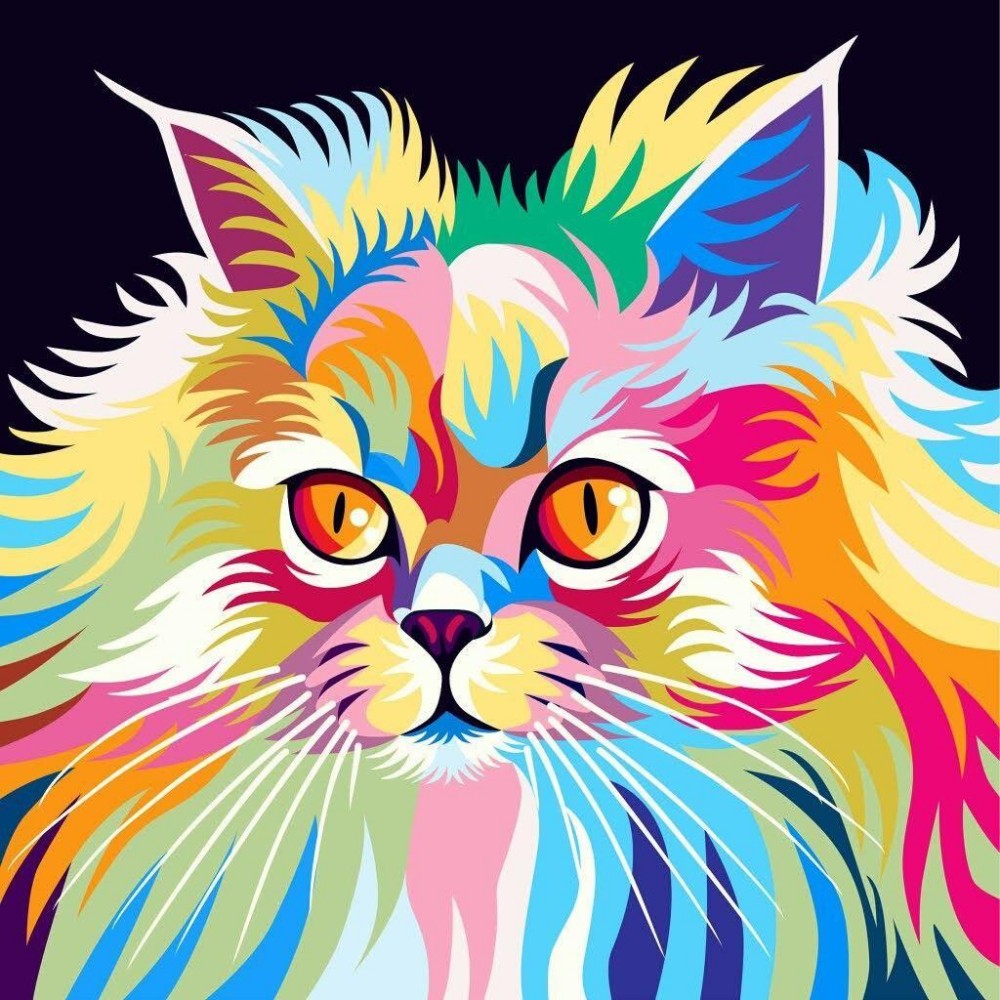 Colorful Cat | Diamond Painting