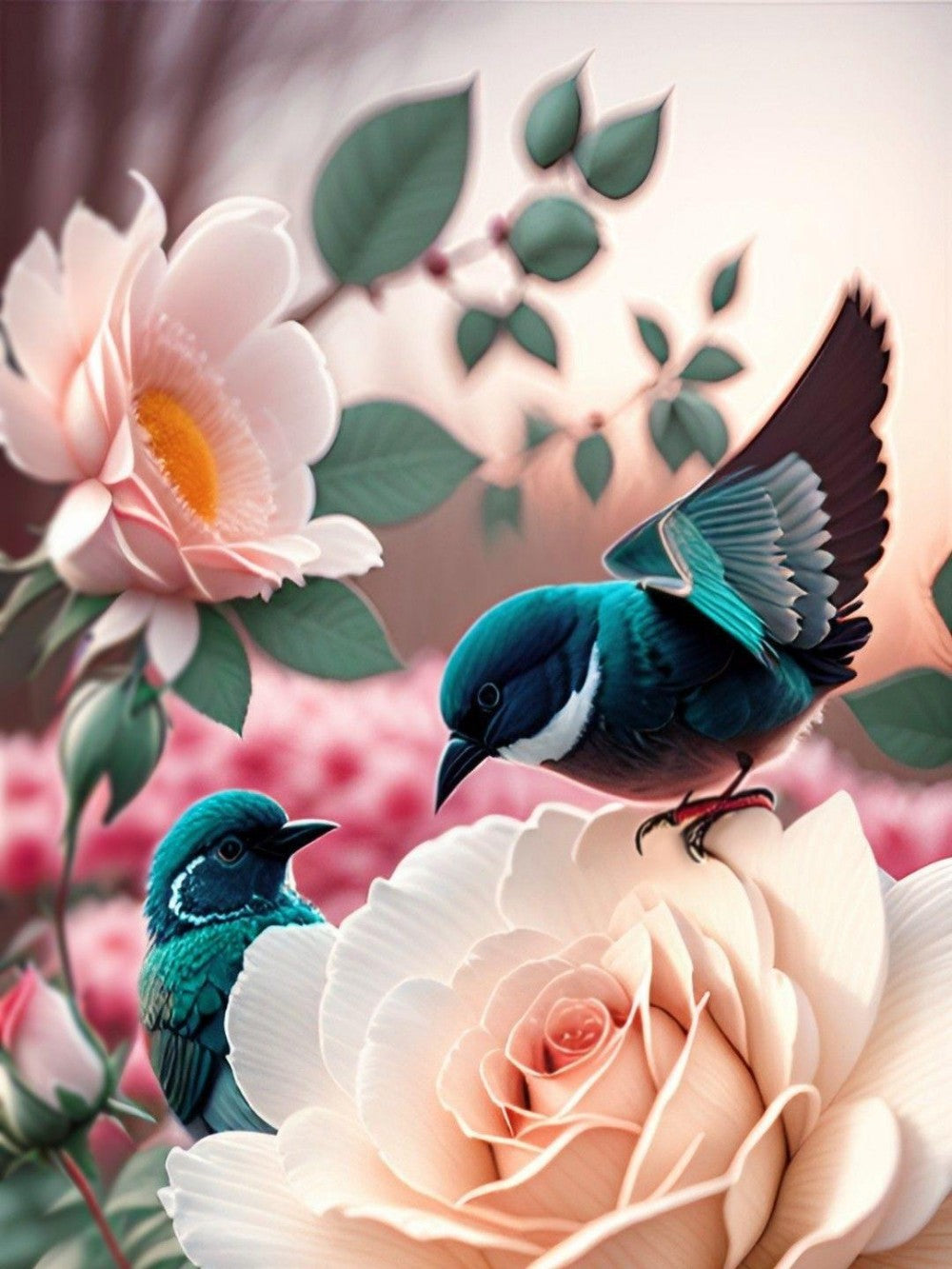 Birds and Flowers | Diamond Painting