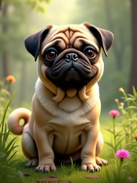 Dog Pug | Diamond Painting