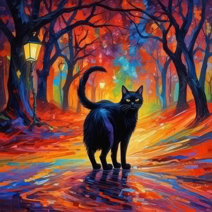 Midnight Cat | Diamond Painting