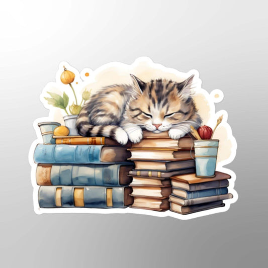 Cat Bookshelf | Diamond Painting