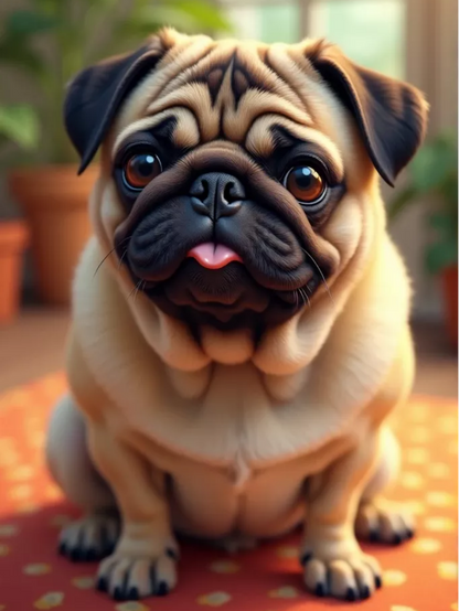 Dog Pug | Diamond Painting