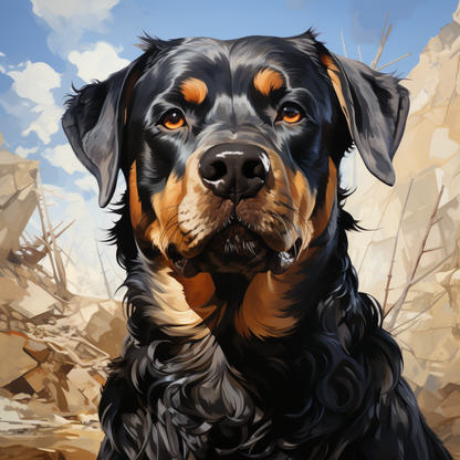 Rottweiler Dog | Diamond Painting