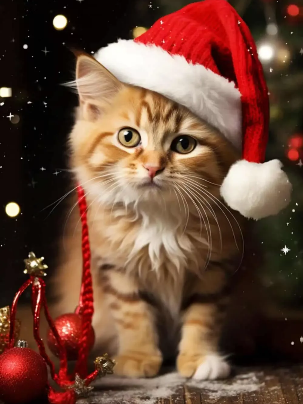 Christmas cat | Diamond Painting