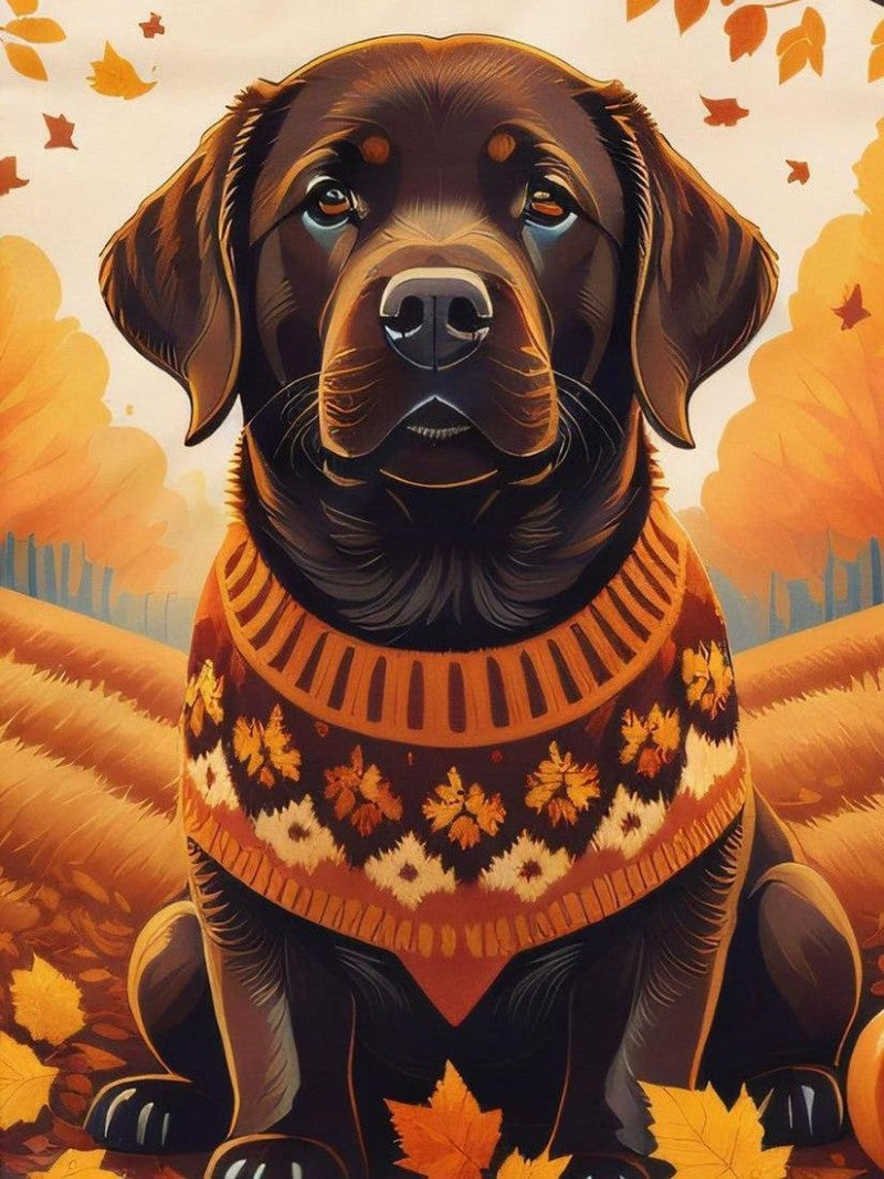 Chocolate Labrador Dog | Diamond Painting