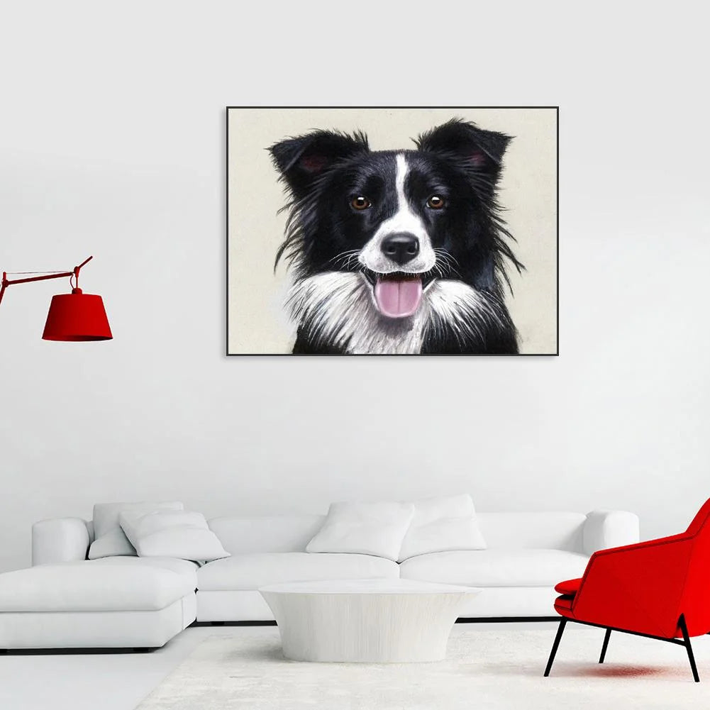 Black Dog Border Collie | Diamond Painting