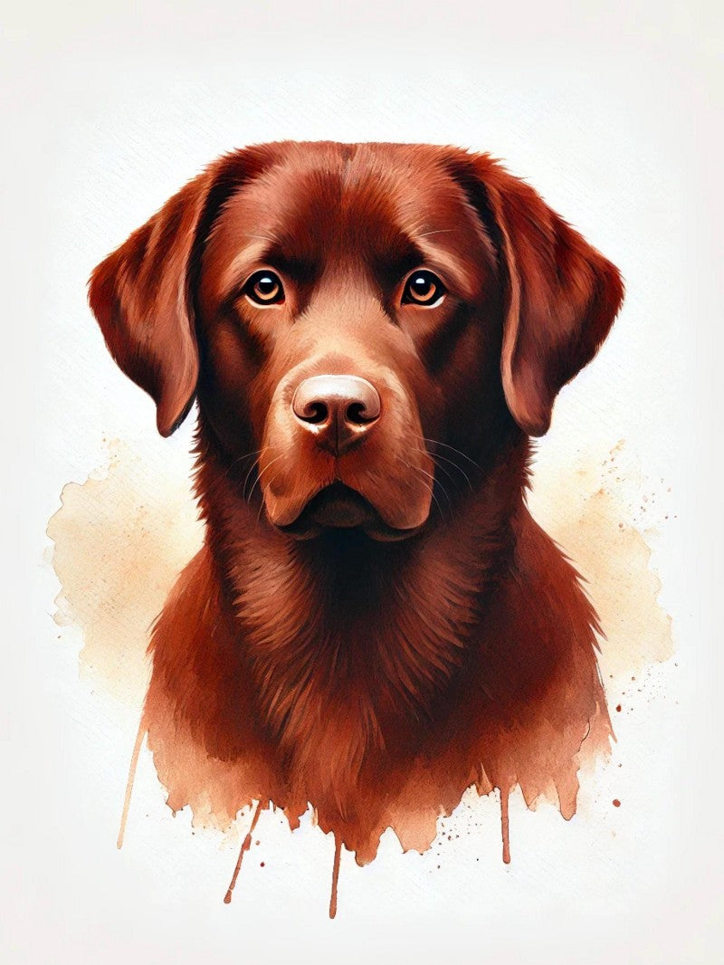 Chocolate Labrador Dog | Diamond Painting