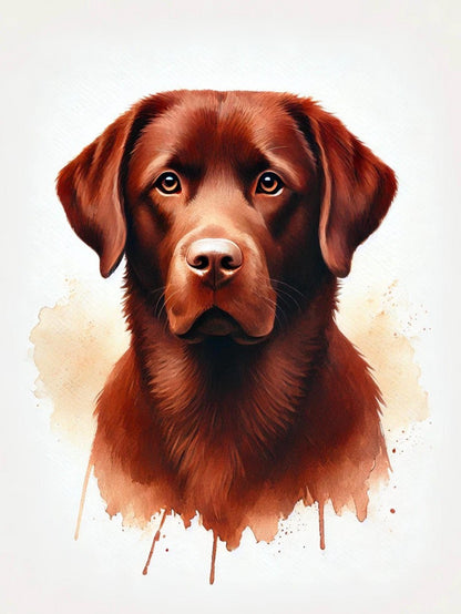 Chocolate Labrador Dog | Diamond Painting