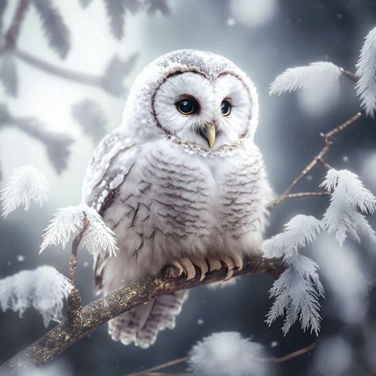 Snowy owl (White Owl) | Diamond Painting