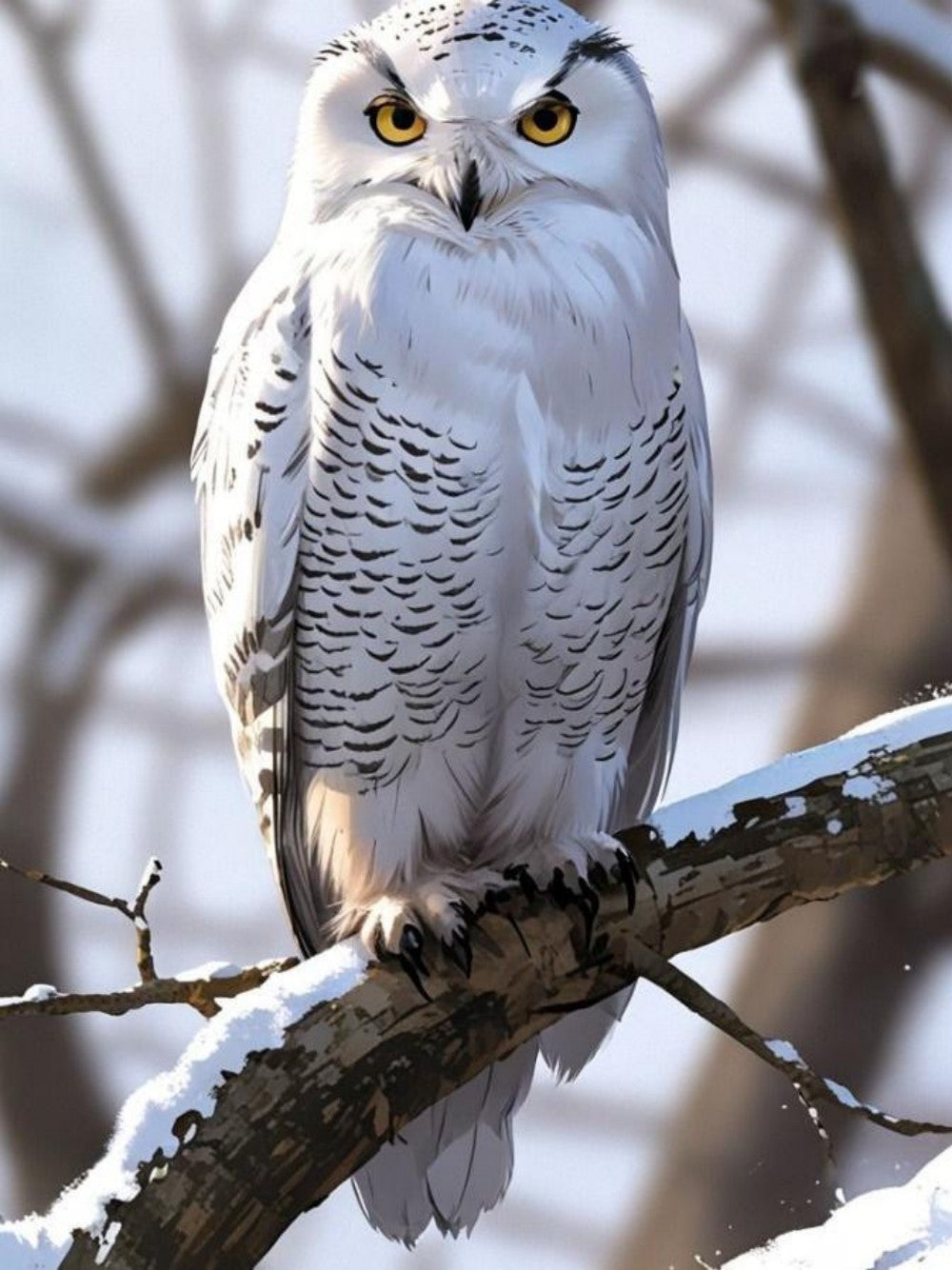 Snowy owl (White Owl) | Diamond Painting