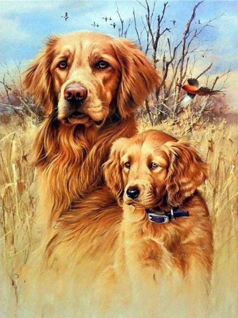 Cottage Garden Dog | Diamond Painting