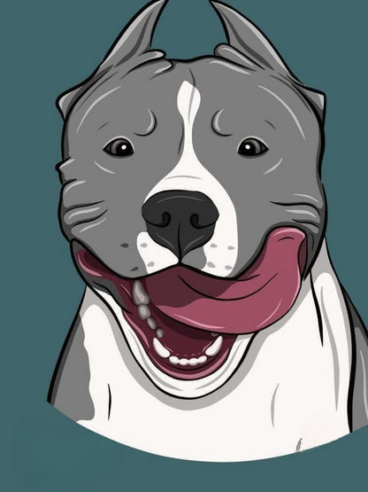 English Bull Terrier Dog | Diamond Painting
