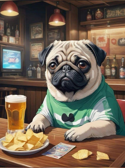 Dog Pug | Diamond Painting